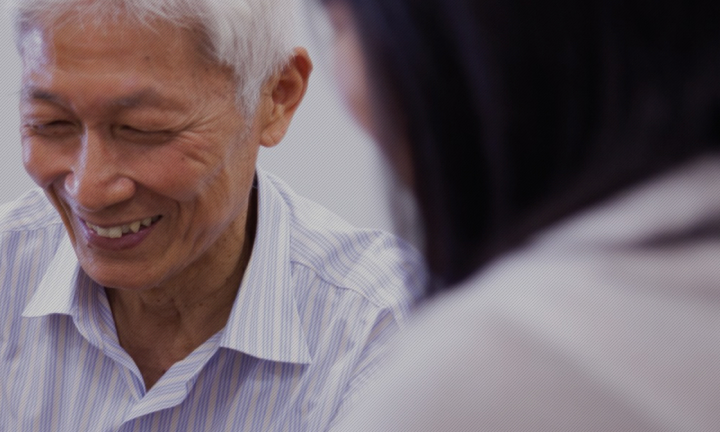 A featured elderly person