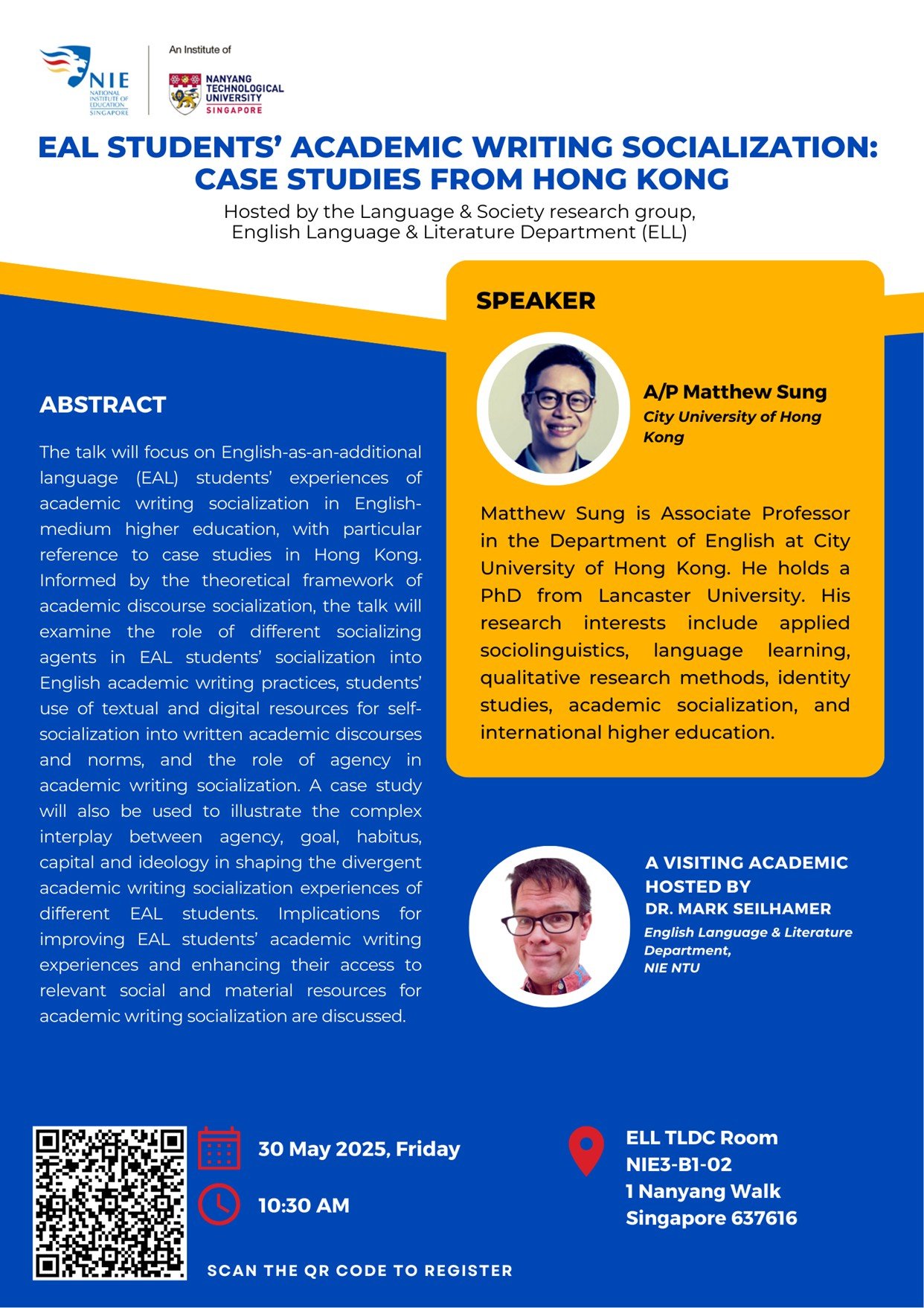 Poster - EAL students’ academic writing socialization