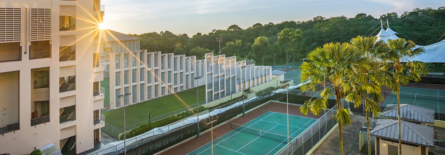 Ray of Sunlight on NIE Outdoor Tennis Courts