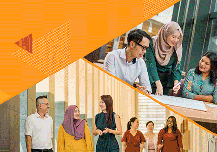 Graduate students walking in NIE