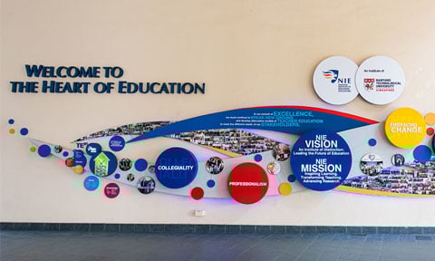 Mural of NIE's Mission and Vission at NIE Block 1 Lobby (480x288px)