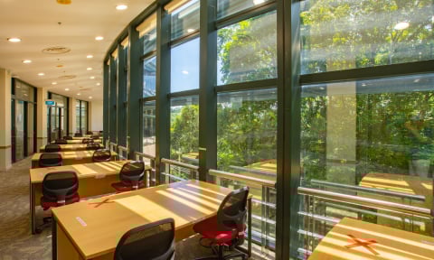 NIE library with safe distancing rules