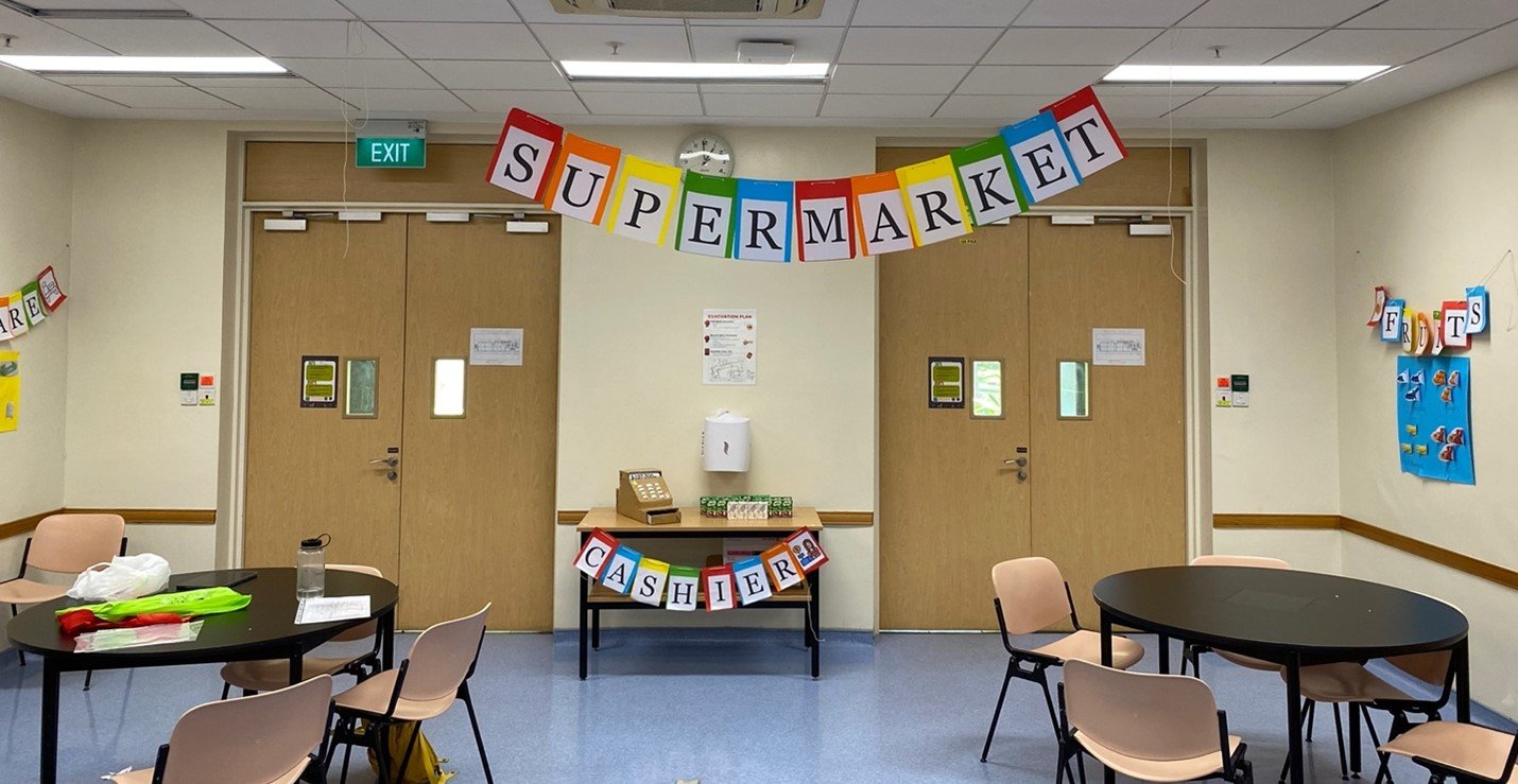 Picture of MLEA learning experience (Going to the supermarket) in a tutorial room